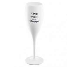 Бокал для шампанского save water drink champagne, 100 мл, акрил, белый