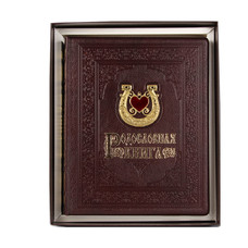 Родословная книга Подкова в футляре бумвинил крышка дно с накладкой